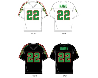 American Football Jersey Fashion Flat Templates / Technical Drawings / Fashion CAD Designs for Adobe Illustrator / Fashion flat sketch