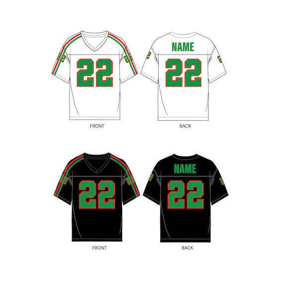 American Football Jersey Fashion Flat Templates Technical Drawings Fashion CAD Designs for Adobe Illustrator Fashion Flat Sketch Etsy