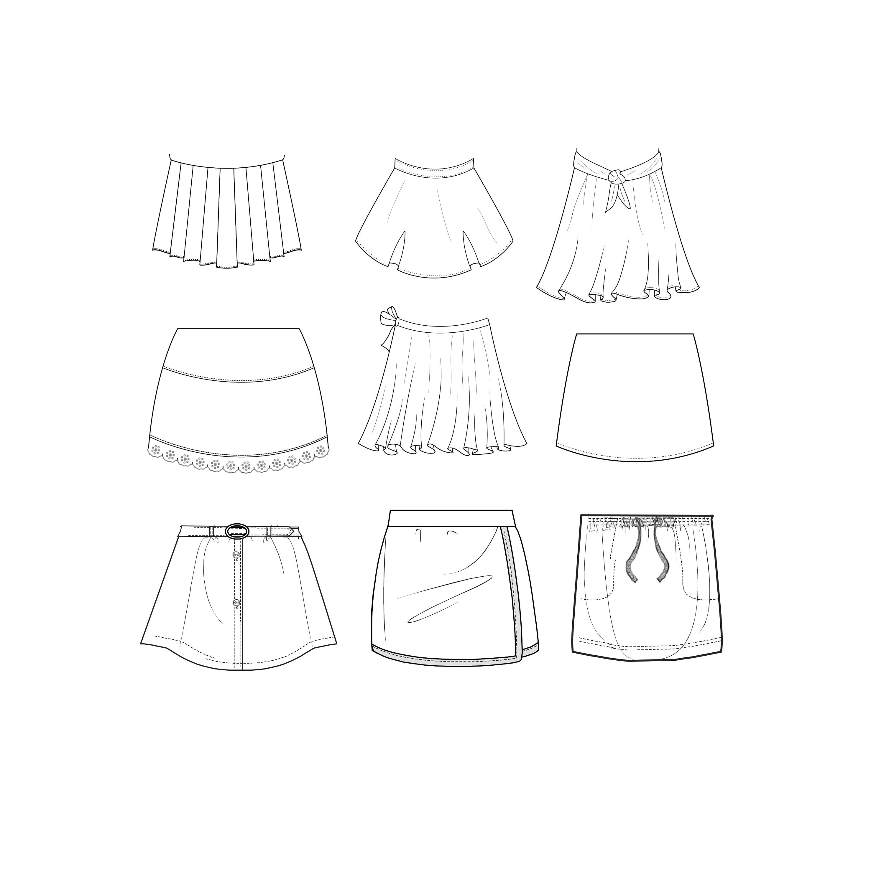 How to draw a flare skirt in fashion sketches | I Draw Fashion - YouTube