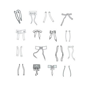 Drawstring assorted / Technical Drawings / Fashion CAD Designs for Adobe Illustrator / Fashion flat sketch