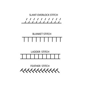 Stitching Brush Assorted 2 / Technical Drawings / Fashion CAD Designs for Adobe Illustrator / Fashion flat sketch