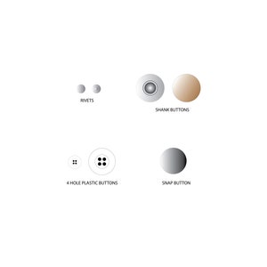 Button Fashion Flats Templates / Technical Drawings / Fashion CAD Designs for Adobe Illustrator / Fashion flat sketch