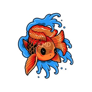 Niedliche Fische, Designs-Downloads, Png, Clipart, Shirt Design Sublimations-Downloads, T-Shirt Design Download/PNG-Dateien für Sublimate