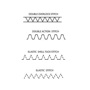 Stitching Brush Assorted 3 / Technical Drawings / Fashion CAD Designs for Adobe Illustrator / Fashion flat sketch