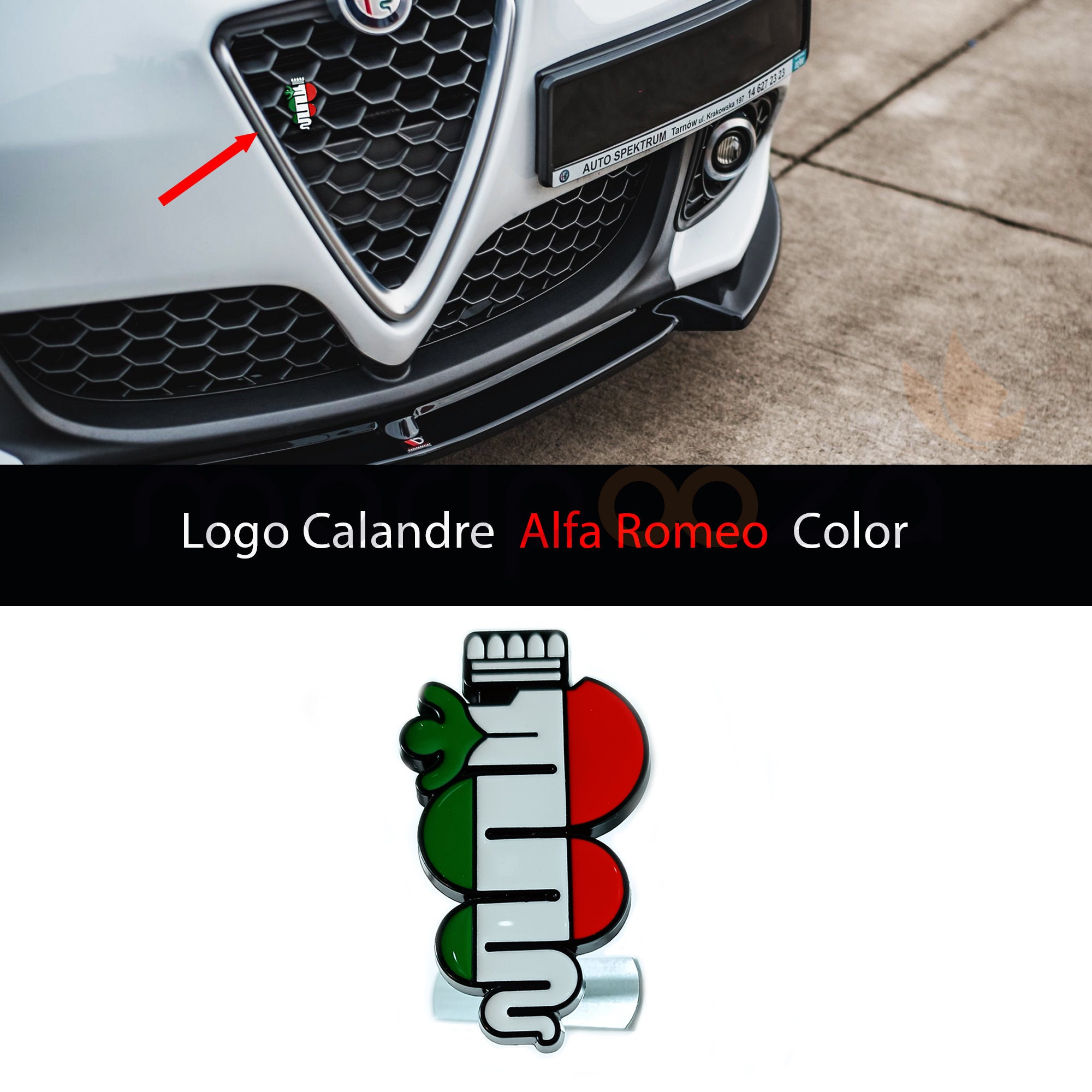 Autocollant 3D pour voiture avec logo Alfa Romeo Giulietta Stelvio Spider  GT Giulia Mito Brera 159 156 147 Car Styling