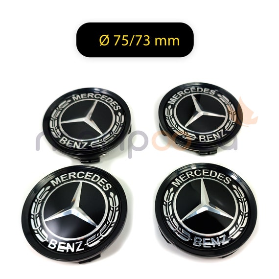 4x Cache Moyeux Centre Roue Ø 75/73mm Logo Mercedes Benz All Black Noir NR  -  Canada