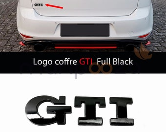 Kofferbaklogo embleem GTI Volledig zwart 85 mm voor V.VV Golf Polo