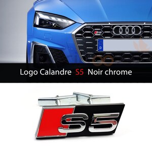 Audi Rings Front Grille 248mm Hood Emblem Gloss Black Badge B9.5 A4 A5 Tt  2020 