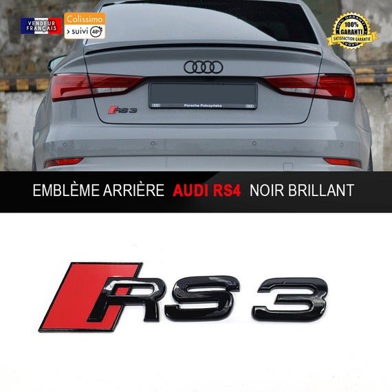 Glänzend schwarzes RS3-Emblem-Logo für den hinteren Kofferraum für Audi A3  S3 RS3 - .de