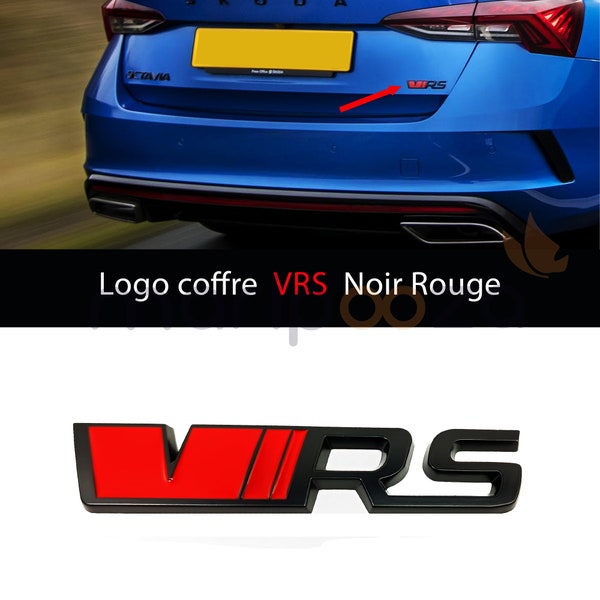 VRS Emblem Logo Rear Trunk Black Red 120x22 MM