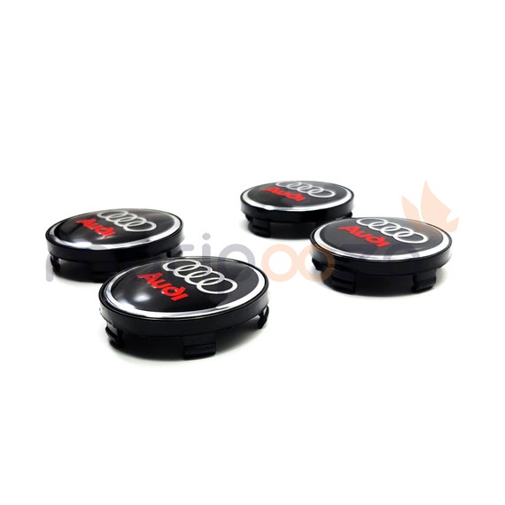 Jeu de 4 enjoliveurs de roue J-Tec, 4 pièces, ordre R 14 pouces, noir /  orange + anneau chromé