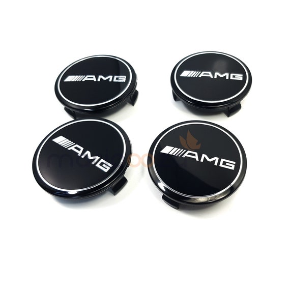 4x Cache Moyeux Centre Roue Ø75mm Mercedes AMG Logo Badge Noir NR -   France