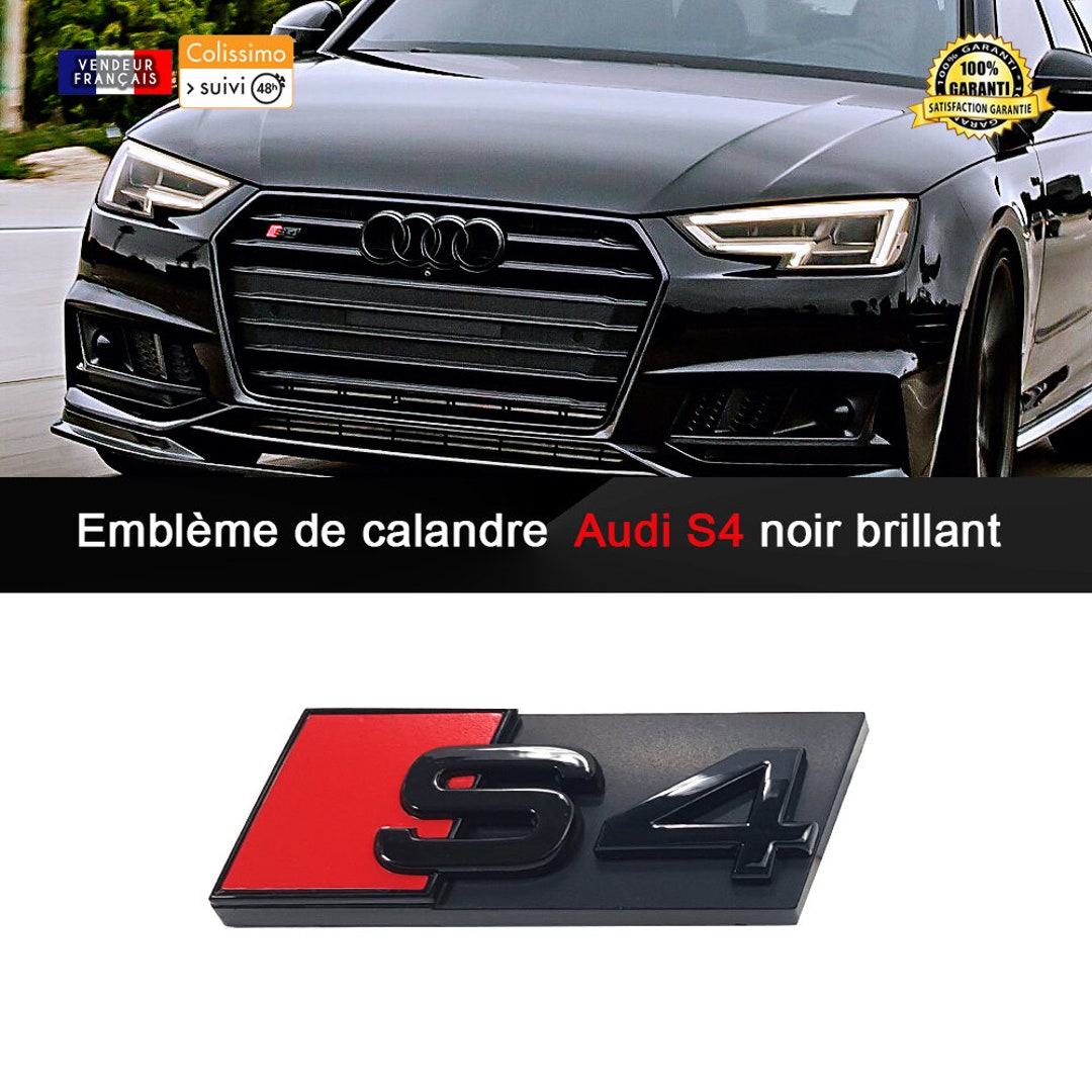 Emblème de calandre logo AUDI Black Edition Noir - Euro Racing Parts