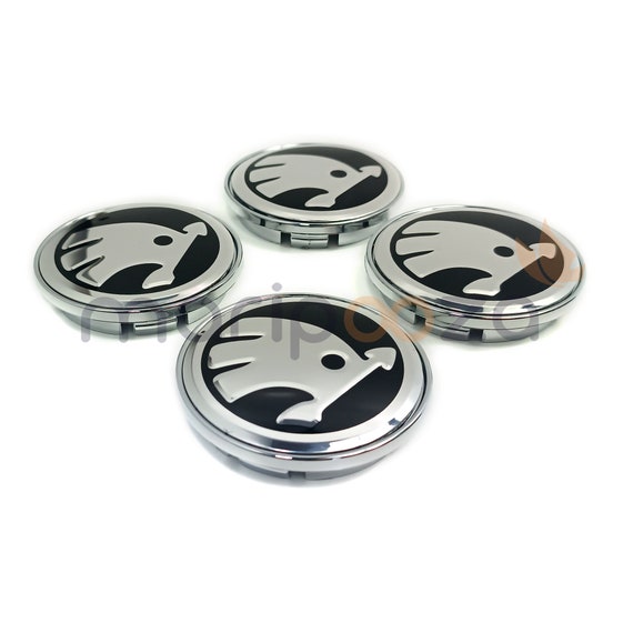 4x Wheel Center Hub Cover O 65 57mm for Skoda Logo Silver Black GR Etsy
