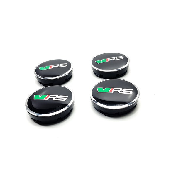 4x hub cover center wheel ø 56/51mm for Sk.oda RS VRS logo green black NR