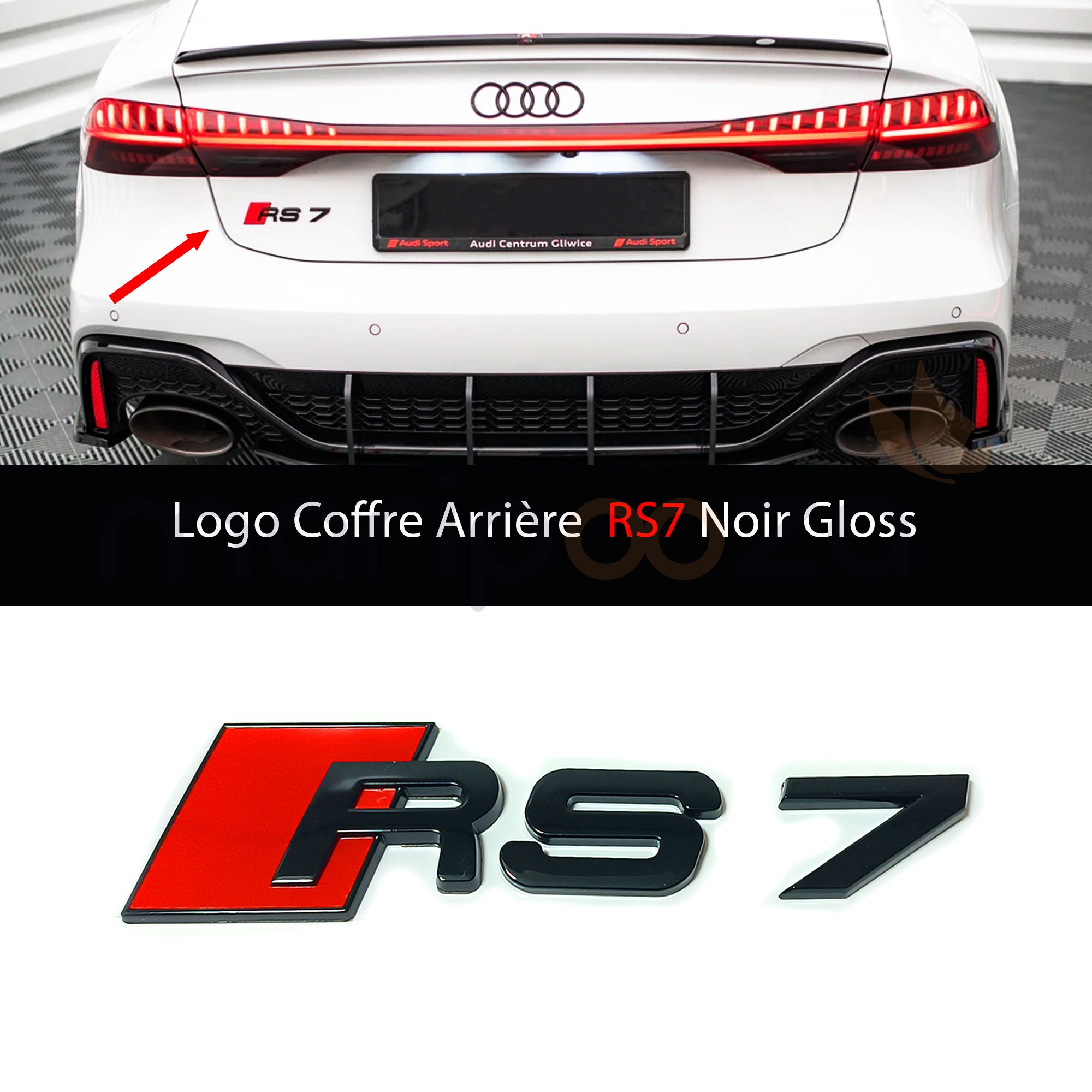 RS7 Glossy Black Rear Trunk Emblem Logo for Audi A7 S7 RS7 - Etsy