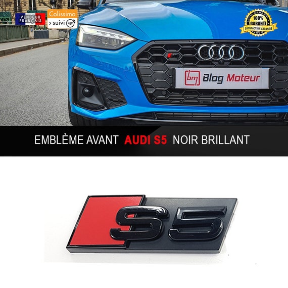 Emblème de calandre logo AUDI Black Edition Noir - Euro Racing Parts