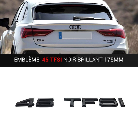 Emblème logo 45 TFSI arrière coffre Noir Brillant 175x20 MM pour Audi -   France