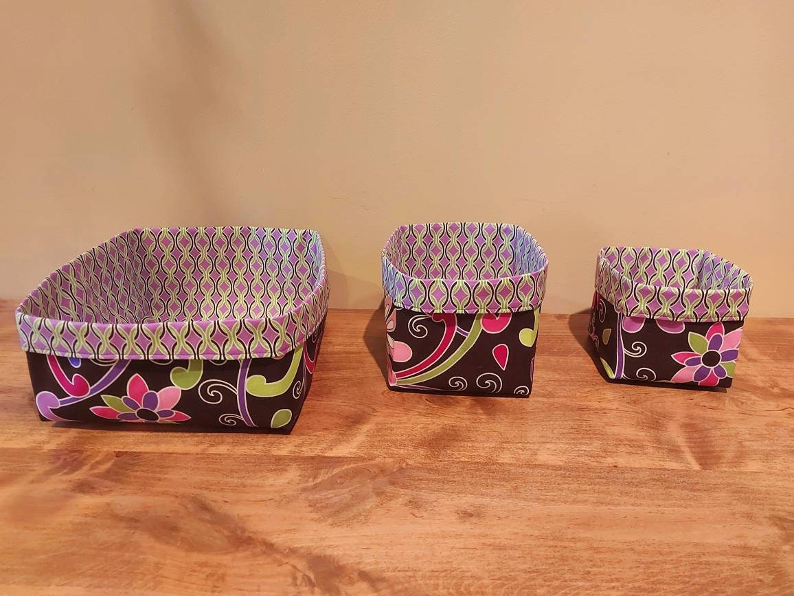 Lot de 3 Panières en Coton