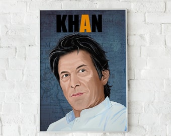 Imran Khan PTI Poster | Pakistanischer Cricketer Kunstdruck