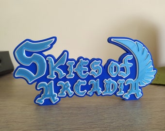 Skies of Arcadia sign to display Sega Dreamcast RPG collection display sign