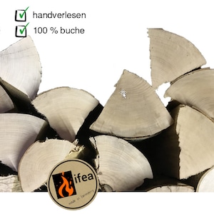 Bûches décoratives haut de gamme, sans vermine et sans écorce décoration naturelle bois de cheminée 10 kg pour étagères de cheminée et niches de cheminée ainsi que fours image 2