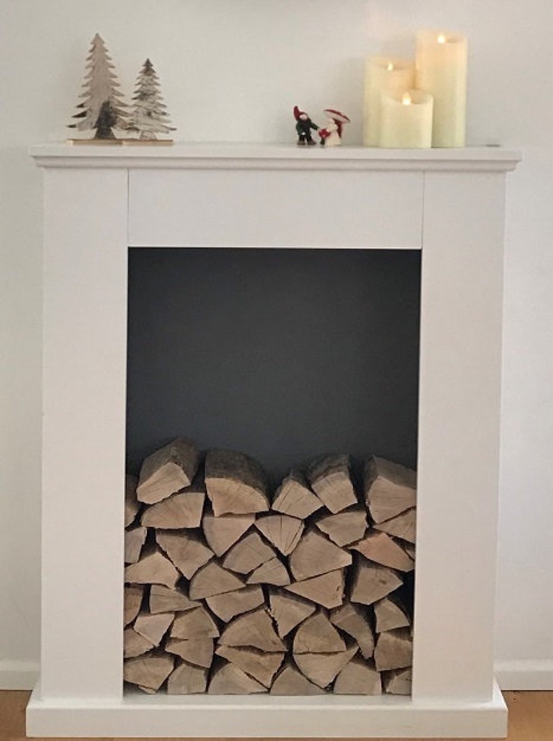 Premium decorative logs vermin-free without bark natural decoration 10kg fireplace wood for fireplace shelf and fireplace niche as well as oven image 3