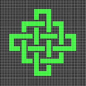 Celtic Vector Knot Mosaic Blanket Pattern