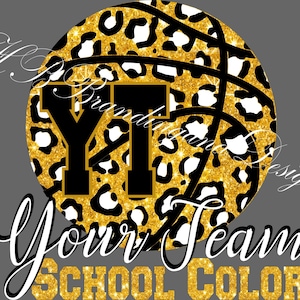 Custom Basketball Glitter and Leopard