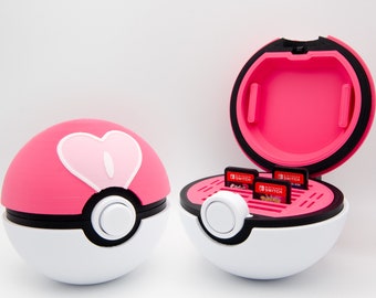 Love Ball Pokemon Poke Ball 3D Printed Switch, 3DS, or Ring Holder