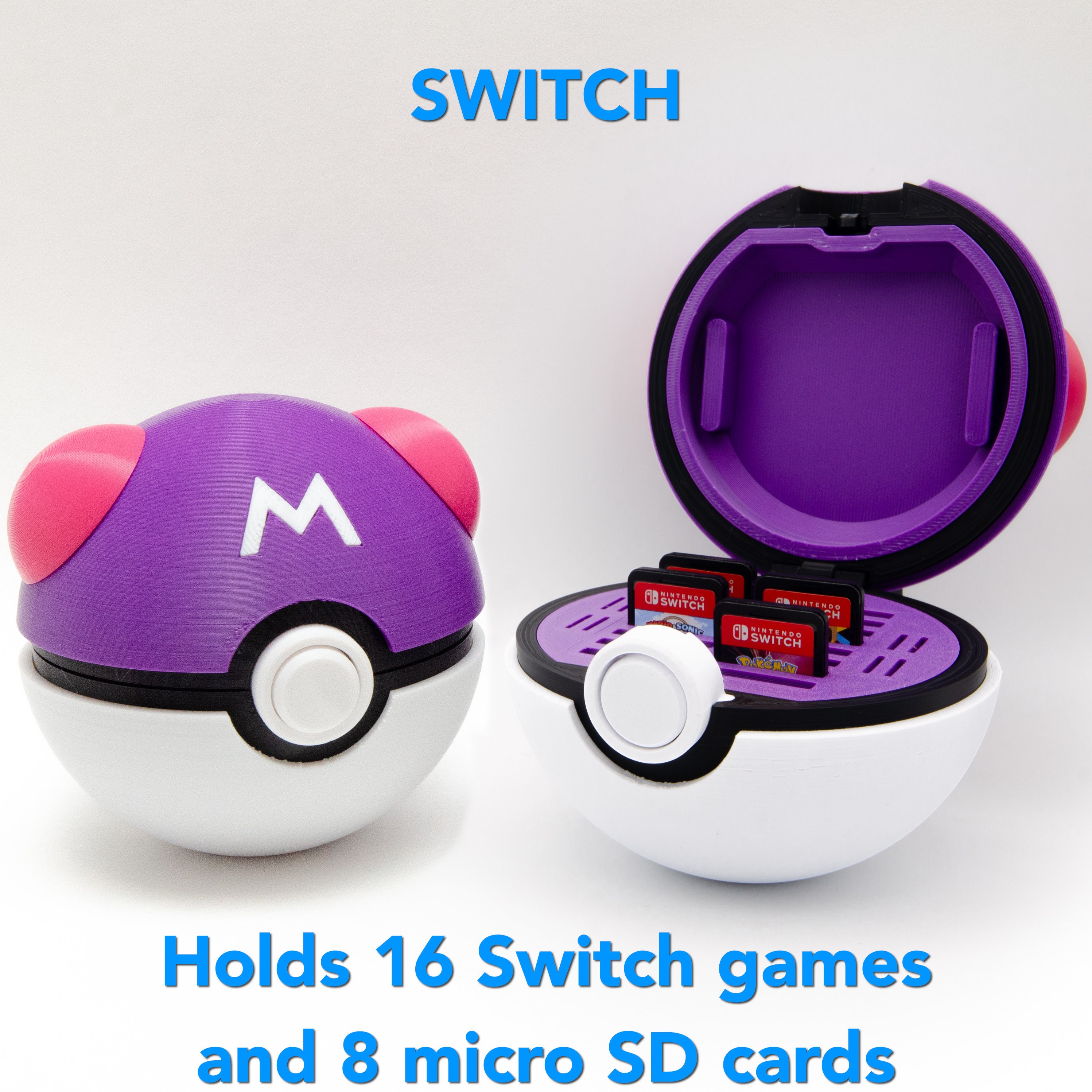 Master Ball Pokemon Poke Ball 3D Printed Switch, 3DS, or Ring Holder - Etsy
