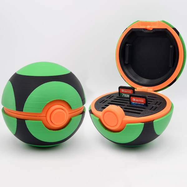 Poke Ball de Pokémon Dusk Ball impresa en 3D para Switch, 3DS o soporte de anillo
