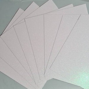 12&quot;x12&quot; 300gsm Glitter Cardstock, Iridescent White, Paper Cardstock, Glitter, Crafts Supply, School Projects, Card Stock, Card Making