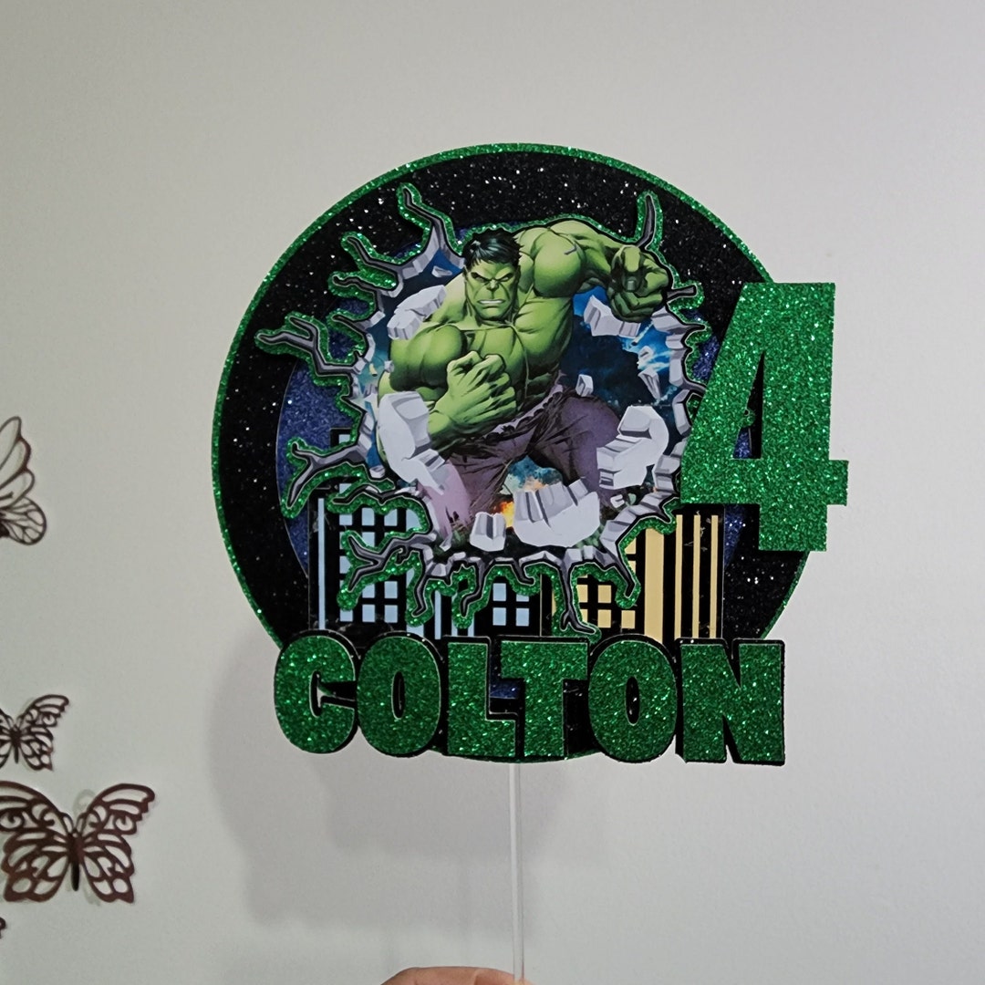 Hulk Cake Toppers/hulk/avengers Cake Toppers/avengers/incredible Hulk/cake Toppers/themed Cake