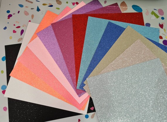 Glitter Cardstock 10 Pack Glitter Card Stock Choose Color in Drop Down Box  
