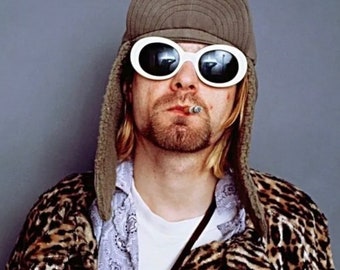 Retro Oval Sunglasses, Clout Sunglasses, Goggle Sunglasses, kurt Cobain Sunglasses, Vintage Oval Sunglasses, Boho Sunglasses