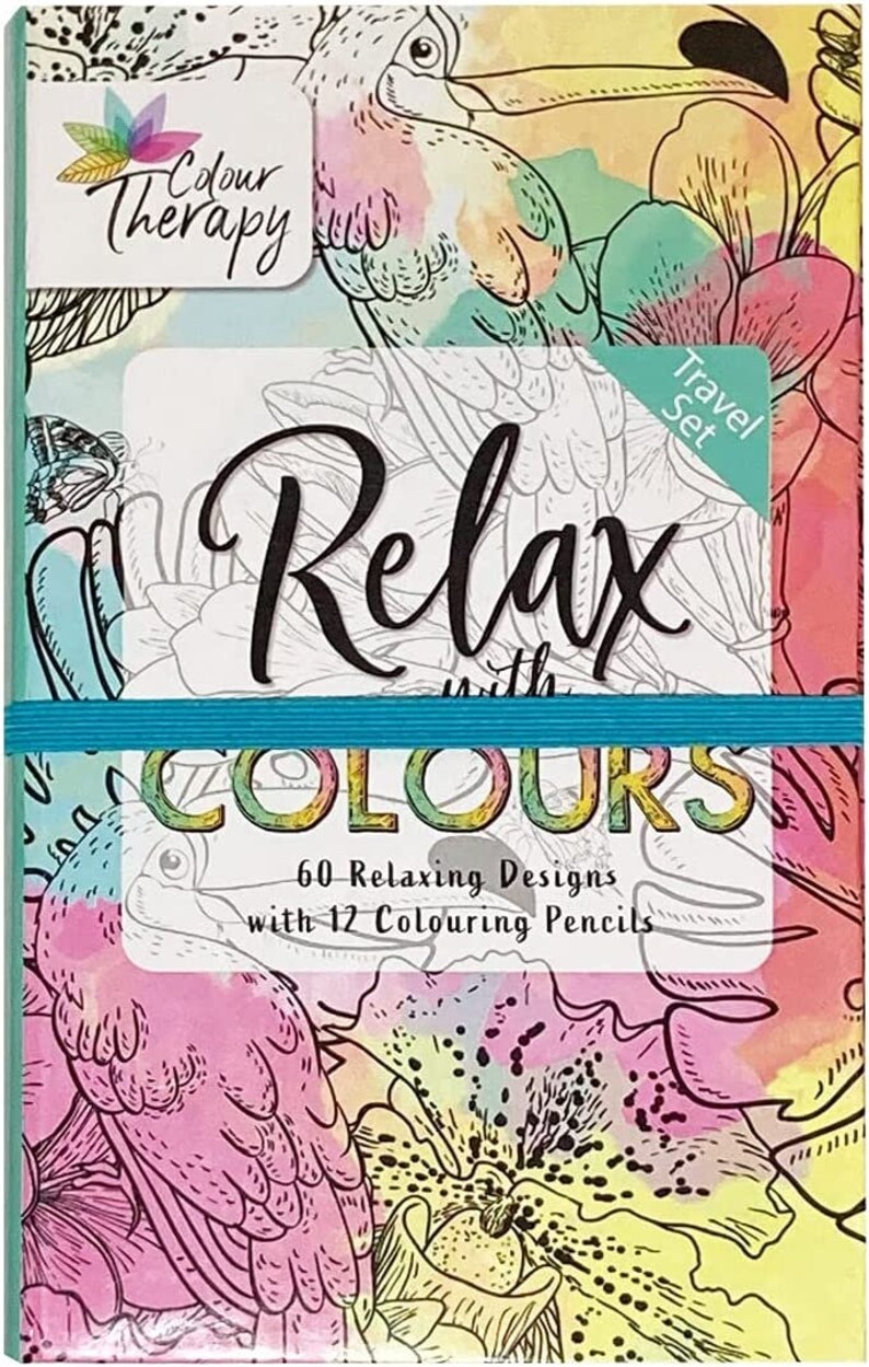 Styloo Adult Colouring Books and Pencils includes 12 Colour Pencils & 2