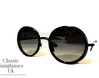 Dita Micro DTS532 WHI-GLD-62 Sunglasses, Micro Round Vintage Sunglasses, Steampunk Retro Round Eyewear, Man and Women Brand Designer