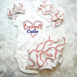 Baseball Stitches Skirted Bummy , Baseball Bows and Bummies, Sports themed baby Headbnd, Custom Baby baseball Shirt Sports Pants,