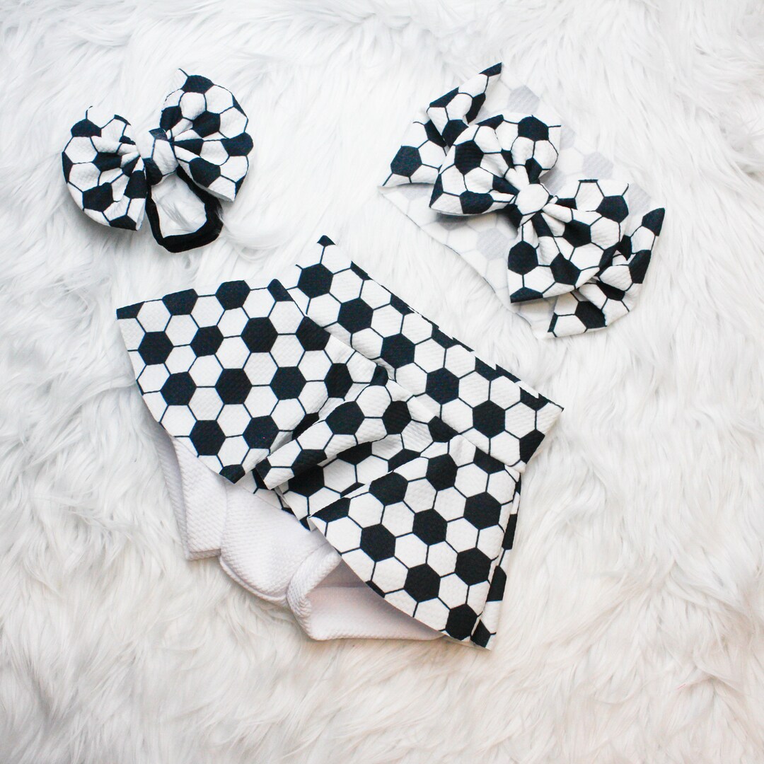 Soccer Skirted Bummy and Bow. Football Bummies, Soccer Bows and Head