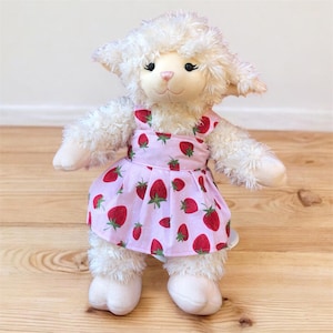 Handmade Pink Strawberry Stuffed Animal Dress