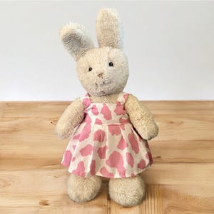 Handmade Pink Cow Print Stuffed Animal Dress
