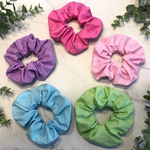 Handmade Pastel Colorful Cotton Scrunchie Set of 5