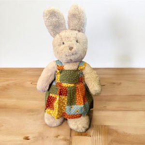 Handmade Autumn Patchwork Stuffed Animal Dress