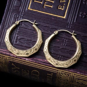 Pendientes De Aro De Oro Sólido 9 Quilates - 20mm Diámetro, Marca Old English Jewellers, Nuevo