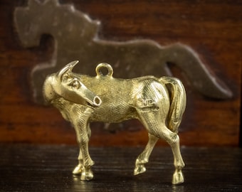 Vintage Horse Charm 9ct Gold Dated 1968