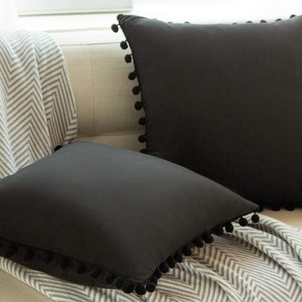 Black Cushion Cover Etsy UK