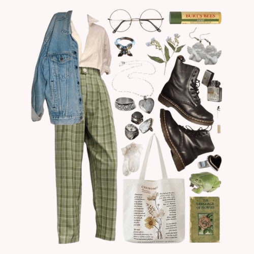 Green Academia Thrifted Clothing Mystery Bundle - Etsy