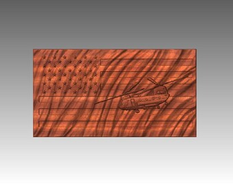 Wavy flag with Chinook