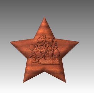 Arquivos digitais de Super Mario Bros., Mario e Lugi, Princesa Peach, Bowser, Yoshi, Vectric.